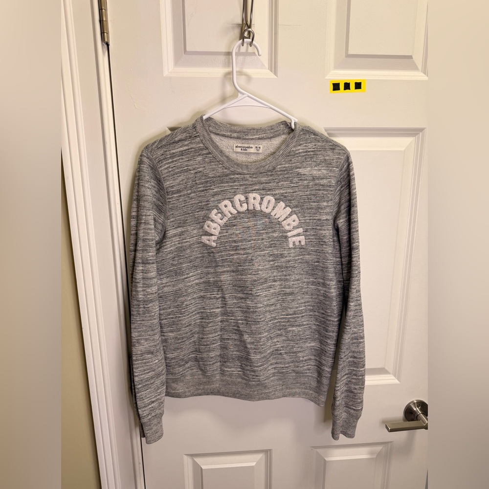 Abercrombie & Fitch Kids Gray Marled Logo Crewneck Sweatshirt
